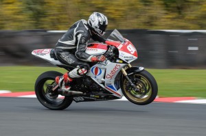 Jamie Harrison pictured at Alton Park on his motorbike sponsored by Slaters, Chartered Accountants