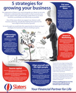 Slaters Chartered Accountants 5 Strategies for Growth infographic